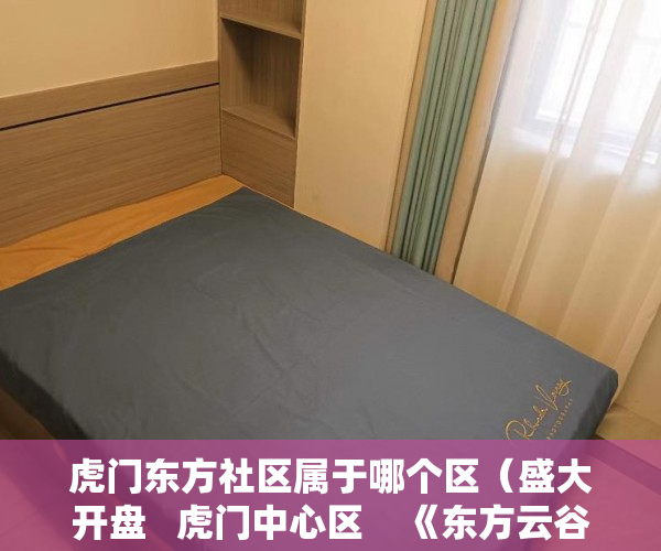 虎门东方社区属于哪个区（盛大开盘   虎门中心区    《东方云谷》火爆发售 ）小产权房产证西安怎么办，
