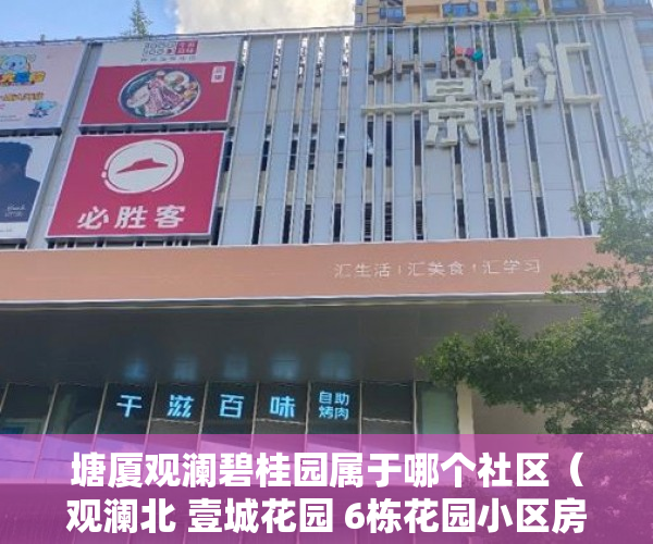 塘厦观澜碧桂园属于哪个社区（观澜北 壹城花园 6栋花园小区房 塘厦唯一大规模小区房  ）小产权房被冻结改名字怎么办，