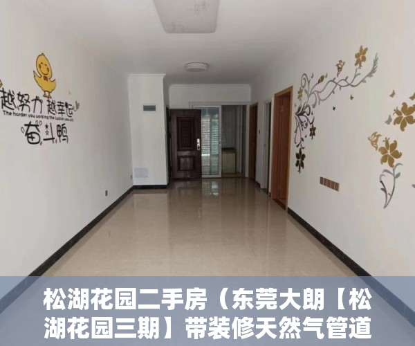 松湖花园二手房（东莞大朗【松湖花园三期】带装修天然气管道，地下车库， ）小产权入手多久能卖，