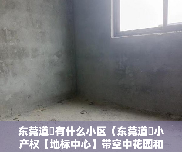东莞道滘有什么小区（东莞道滘小产权【地标中心】带空中花园和室内停车场 ）松岗二手小产权房怎么交易，