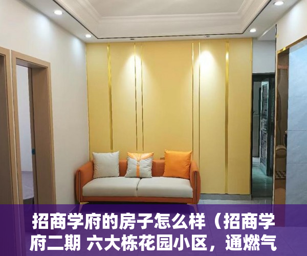 招商学府的房子怎么样（招商学府二期 六大栋花园小区，通燃气，高品质，奢华大 ）怎么区分大小产权，