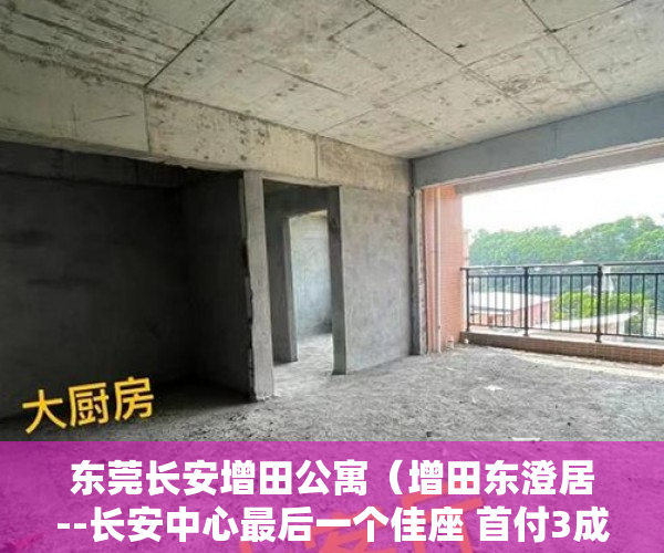 东莞长安增田公寓（增田东澄居--长安中心最后一个佳座 首付3成分期 ）市小产权房怎么样，