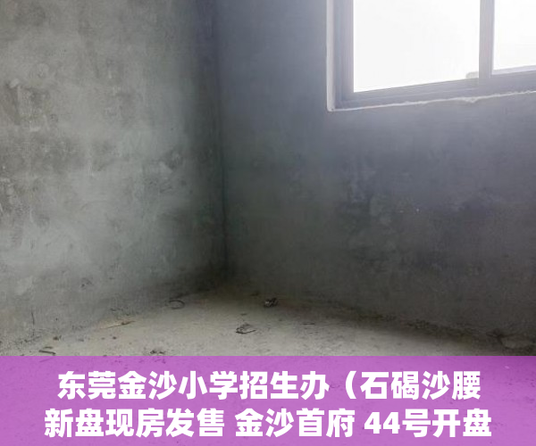东莞金沙小学招生办（石碣沙腰新盘现房发售 金沙首府 44号开盘 超低首付 空 ）小产权买房签合同签多久合适，