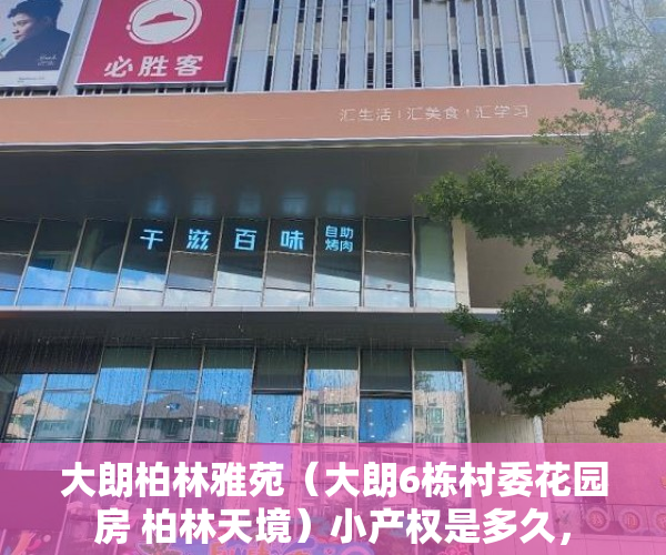 大朗柏林雅苑（大朗6栋村委花园房 柏林天境）小产权是多久，
