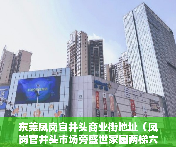 东莞凤岗官井头商业街地址（凤岗官井头市场旁盛世家园两梯六户户型方正通风采光 ）中介买小产权房要做多久监狱，