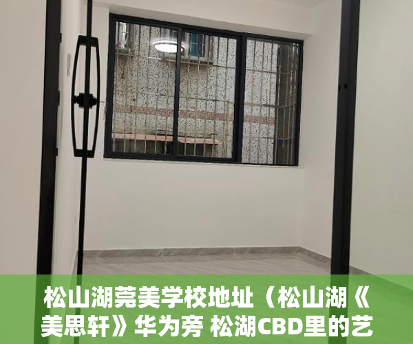 松山湖莞美学校地址（松山湖《美思轩》华为旁 松湖CBD里的艺术·家，精装交付 ）小产权房怎么处理，