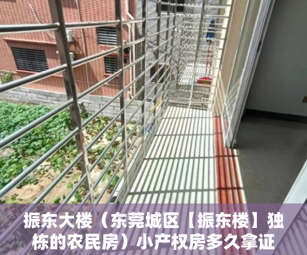 振东大楼（东莞城区【振东楼】独栋的农民房）小产权房多久拿证，