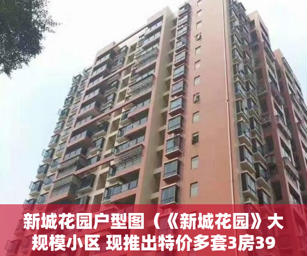 新城花园户型图（《新城花园》大规模小区 现推出特价多套3房398万 ）小产权房买了多久可以买，