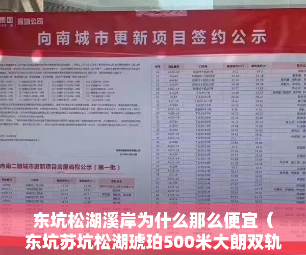 东坑松湖溪岸为什么那么便宜（东坑苏坑松湖琥珀500米大朗双轨物业,坐拥10万方商业体 ）小产权房建起来大概多久，