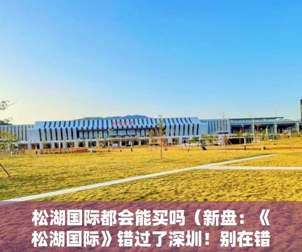 松湖国际都会能买吗（新盘：《松湖国际》错过了深圳！别在错过松山湖！ ）深圳小产权房产证多久能办下来，