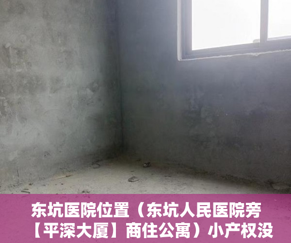 东坑医院位置（东坑人民医院旁【平深大厦】商住公寓）小产权没保证怎么办，