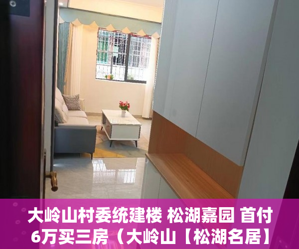 大岭山村委统建楼 松湖嘉园 首付6万买三房（大岭山【松湖名居】两大栋高品质住宅楼 ）大产权下来后小产权多久可以办理，