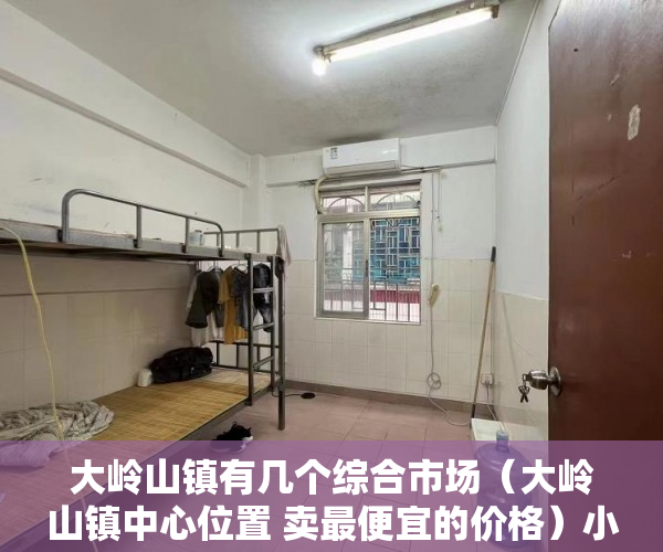 大岭山镇有几个综合市场（大岭山镇中心位置 卖最便宜的价格）小产权房立案后多久开庭审理，