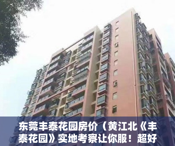 东莞丰泰花园房价（黄江北《丰泰花园》实地考察让你服！超好户型配套 ）深圳小产权房怎么来的，