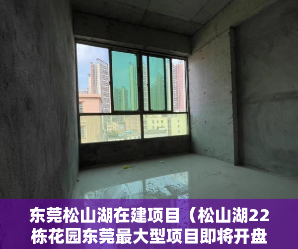 东莞松山湖在建项目（松山湖22栋花园东莞最大型项目即将开盘 ）大产权出来小产权还多久，