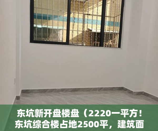 东坑新开盘楼盘（2220一平方！东坑综合楼占地2500平，建筑面积22600平售5 ）买小产权房子多久可以卖，