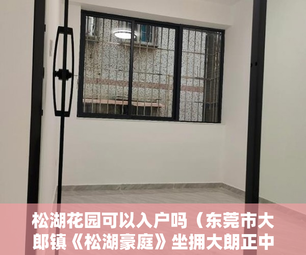 松湖花园可以入户吗（东莞市大郎镇《松湖豪庭》坐拥大朗正中心 ）住建局怎么查小产权，