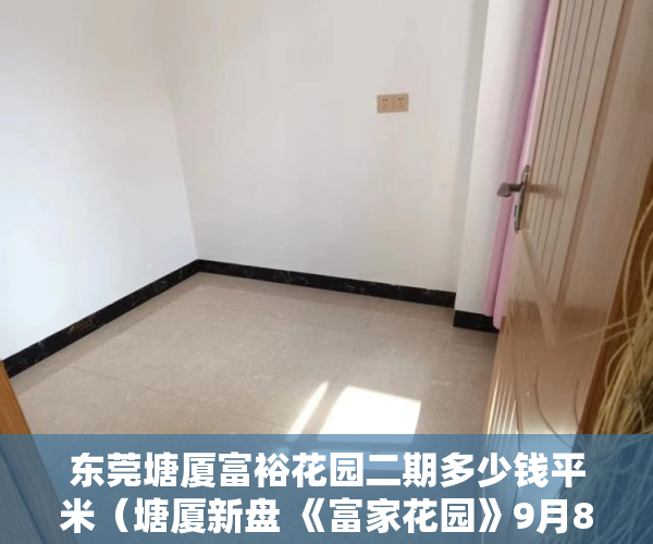 东莞塘厦富裕花园二期多少钱平米（塘厦新盘 《富家花园》9月8日火爆来袭4288起价 ）大产权取得了多久领取小产权，