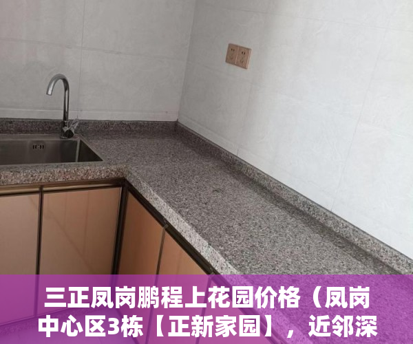 三正凤岗鹏程上花园价格（凤岗中心区3栋【正新家园】，近邻深圳观澜，平湖，龙岗 ）办好大产权过多久能办小产权，