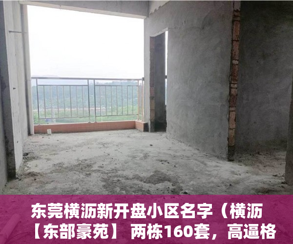 东莞横沥新开盘小区名字（横沥【东部豪苑】 两栋160套，高逼格封闭式管理小区 ）小产权多久房产证，