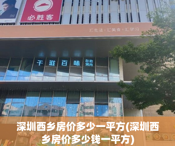 深圳西乡房价多少一平方(深圳西乡房价多少钱一平方) 深圳西乡房价多少一平方(深圳西乡房价多少钱一平方)