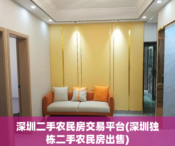 深圳二手农民房交易平台(深圳独栋二手农民房出售)