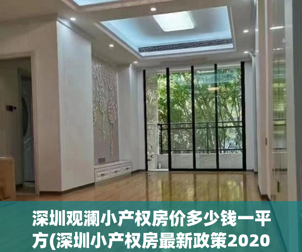 深圳观澜小产权房价多少钱一平方(深圳小产权房最新政策2020观澜最低多少平方)