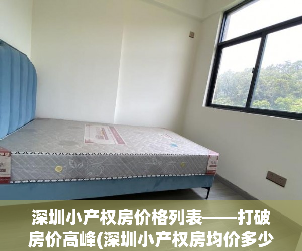 深圳小产权房价格列表——打破房价高峰(深圳小产权房均价多少)
