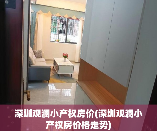 深圳观澜小产权房价(深圳观澜小产权房价格走势)