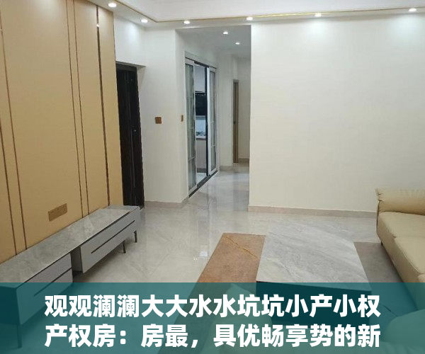 观观澜澜大大水水坑坑小产小权产权房：房最，具优畅享势的新时住代人宅选择居