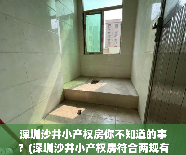 深圳沙井小产权房你不知道的事？(深圳沙井小产权房符合两规有哪些?)