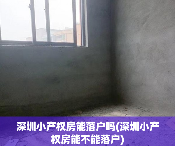 深圳小产权房能落户吗(深圳小产权房能不能落户) 深圳小产权房能落户吗(深圳小产权房能不能落户)