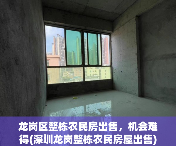 龙岗区整栋农民房出售，机会难得(深圳龙岗整栋农民房屋出售)