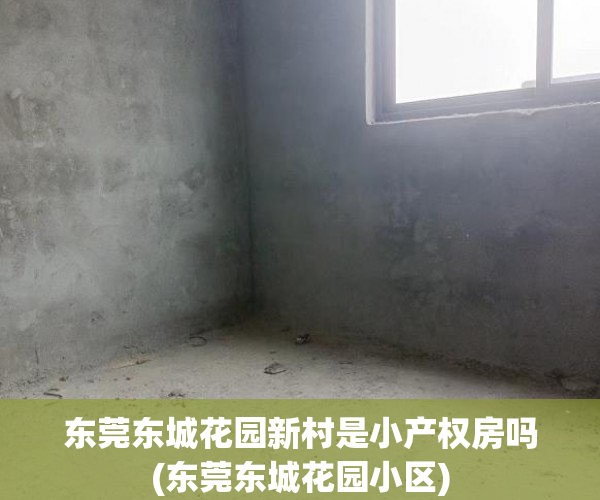 东莞东城花园新村是小产权房吗(东莞东城花园小区) 东莞东城花园新村是小产权房吗(东莞东城花园小区)