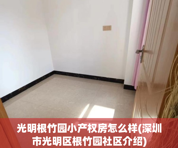 光明根竹园小产权房怎么样(深圳市光明区根竹园社区介绍)
