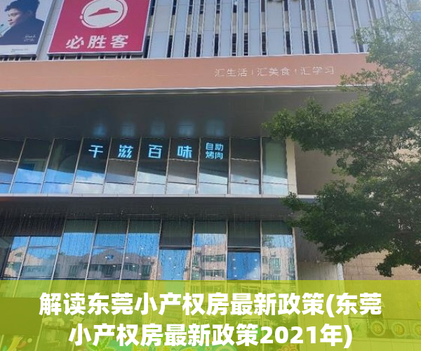 解读东莞小产权房最新政策(东莞小产权房最新政策2021年)