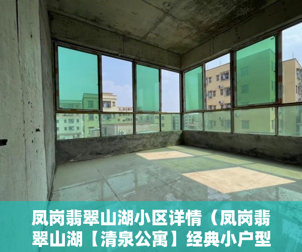 凤岗翡翠山湖小区详情（凤岗翡翠山湖【清泉公寓】经典小户型）买的小产权房多久能卖，