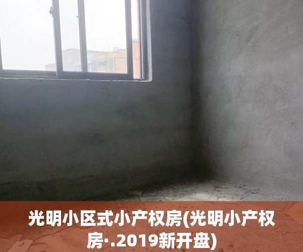 光明小区式小产权房(光明小产权房·.2019新开盘)
