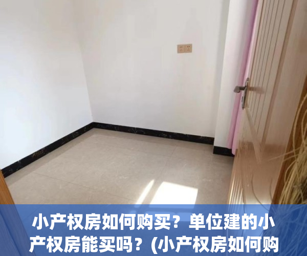小产权房如何购买？单位建的小产权房能买吗？(小产权房如何购买?单位建的小产权房能买吗安全吗)