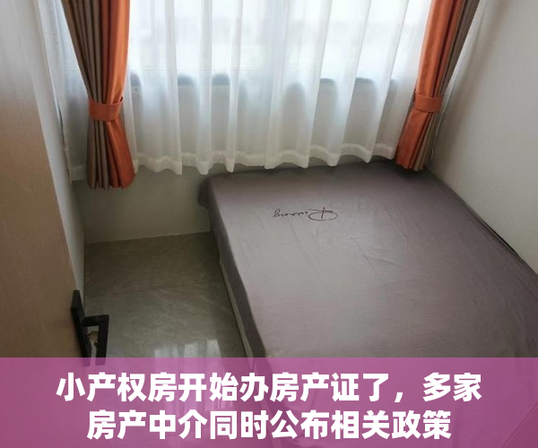小产权房开始办房产证了，多家房产中介同时公布相关政策