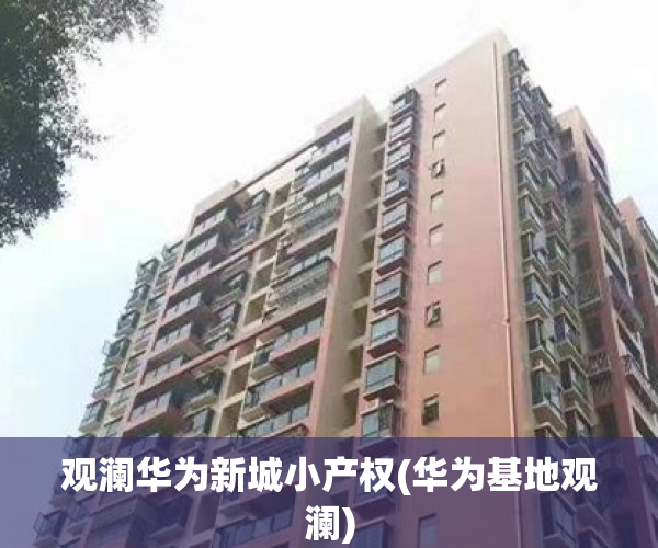 观澜华为新城小产权(华为基地观澜)