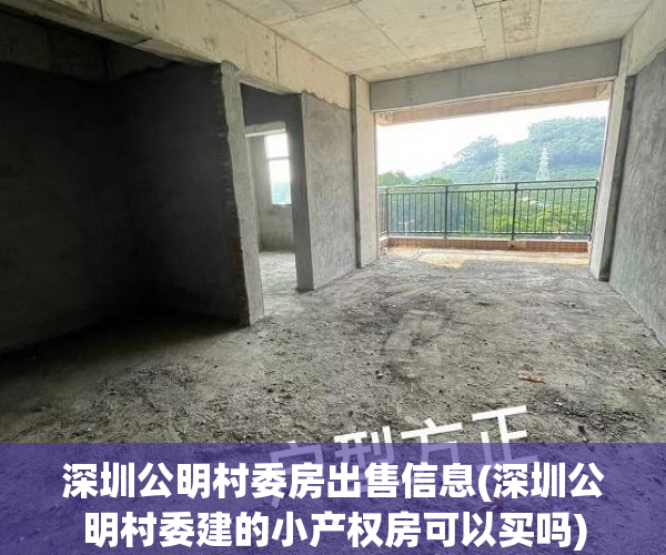 深圳公明村委房出售信息(深圳公明村委建的小产权房可以买吗) 深圳公明村委房出售信息(深圳公明村委建的小产权房可以买吗)