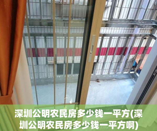 深圳公明农民房多少钱一平方(深圳公明农民房多少钱一平方啊) 深圳公明农民房多少钱一平方(深圳公明农民房多少钱一平方啊)