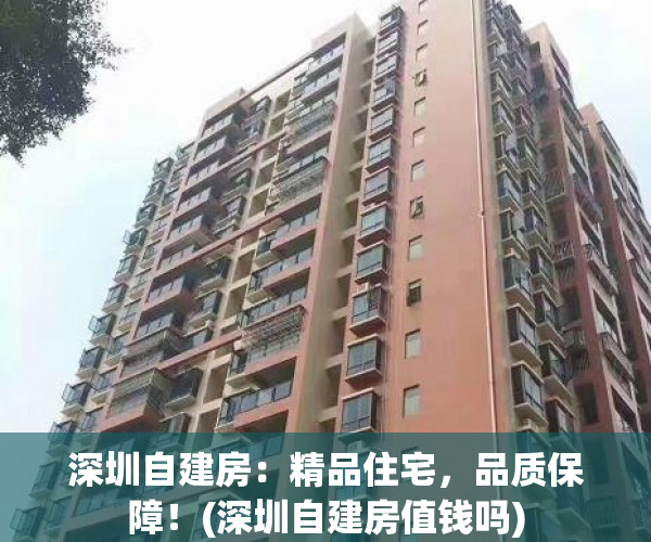 深圳自建房：精品住宅，品质保障！(深圳自建房值钱吗)