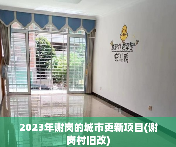 2023年谢岗的城市更新项目(谢岗村旧改) 2023年谢岗的城市更新项目(谢岗村旧改)