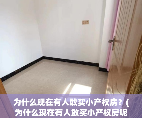 为什么现在有人敢买小产权房？(为什么现在有人敢买小产权房呢)