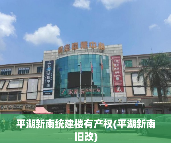 平湖新南统建楼有产权(平湖新南旧改)