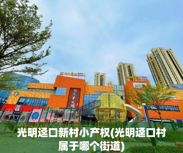 光明迳口新村小产权(光明迳口村属于哪个街道)