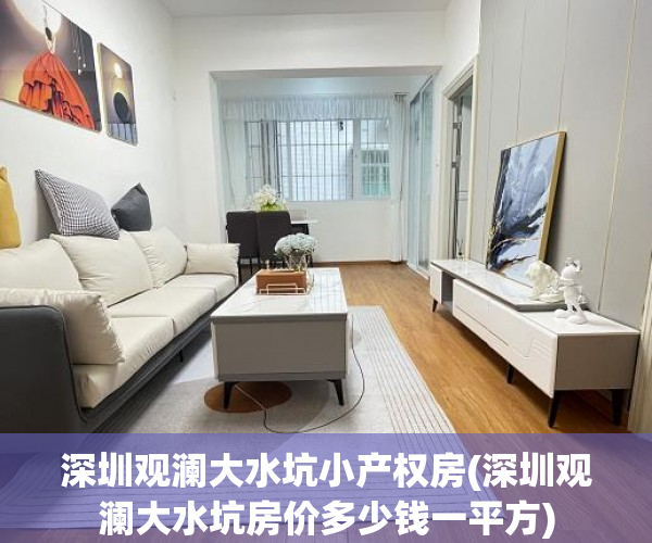 深圳观澜大水坑小产权房(深圳观澜大水坑房价多少钱一平方)