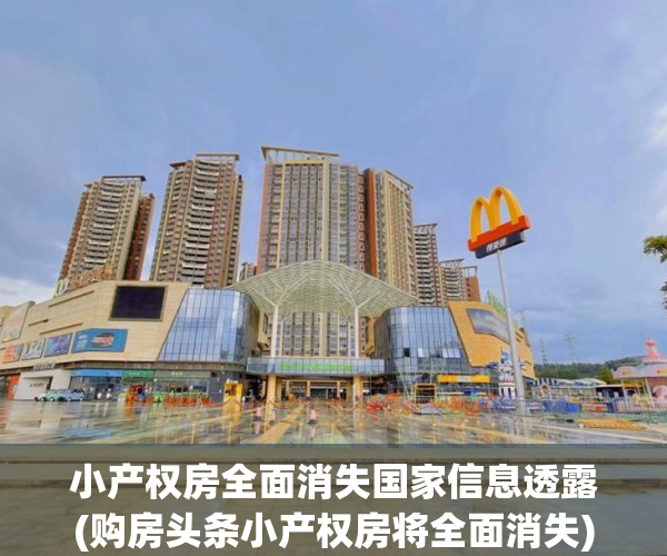 小产权房全面消失国家信息透露(购房头条小产权房将全面消失)